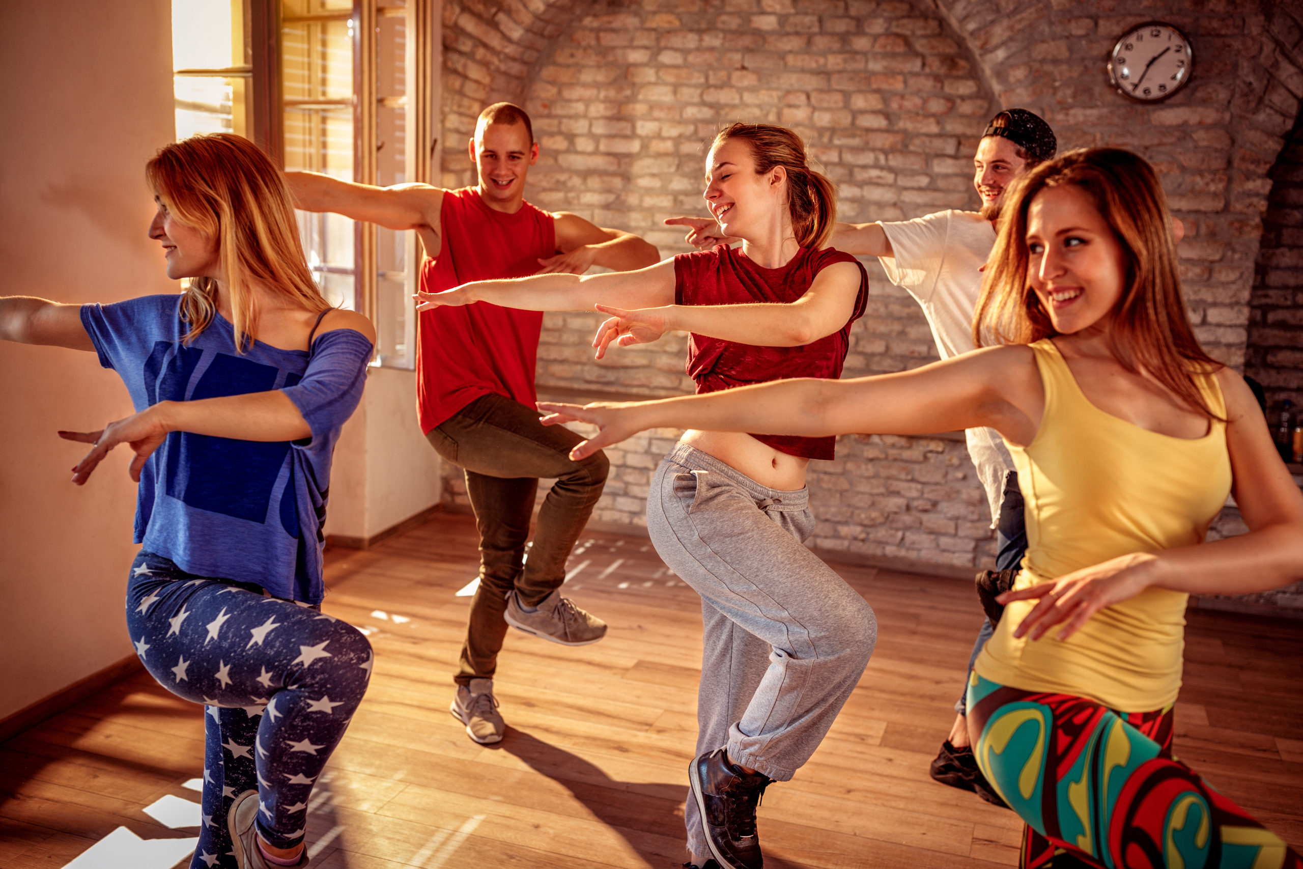 dancer exercising dance training in studio